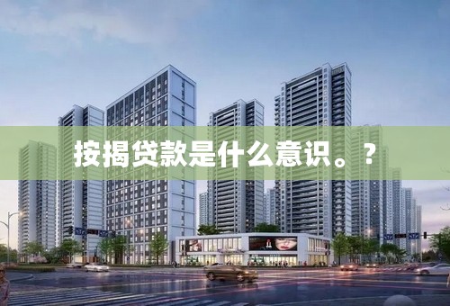 按揭贷款是什么意识。？