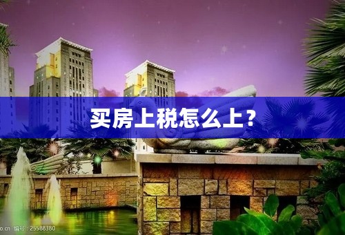 买房上税怎么上？