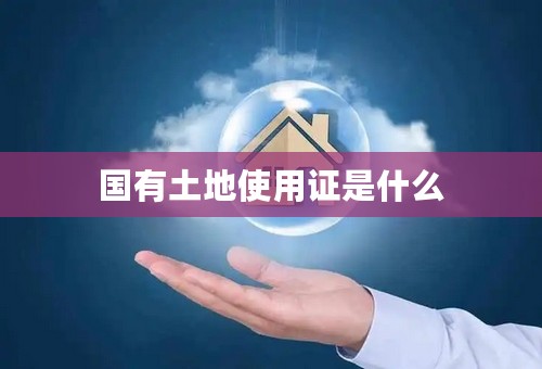 国有土地使用证是什么
