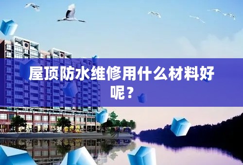 屋顶防水维修用什么材料好呢？