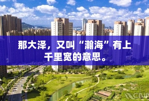 那大泽，又叫“瀚海”有上千里宽的意思。