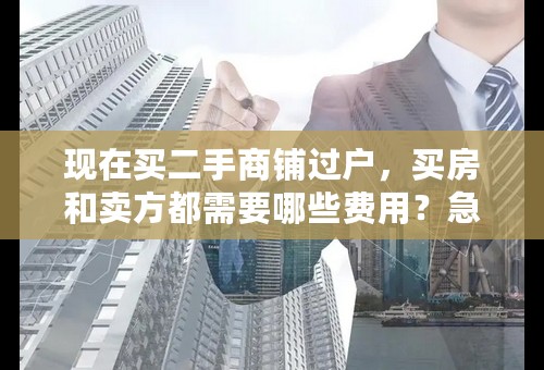 现在买二手商铺过户，买房和卖方都需要哪些费用？急！！