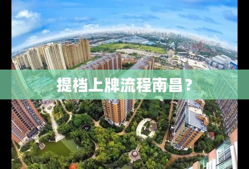 提档上牌流程南昌？