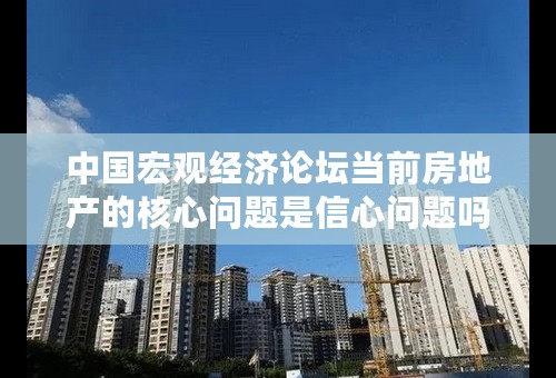 中国宏观经济论坛当前房地产的核心问题是信心问题吗