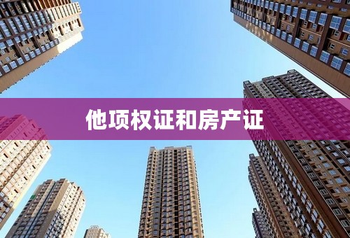 他项权证和房产证