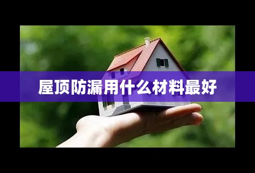 屋顶防漏用什么材料最好