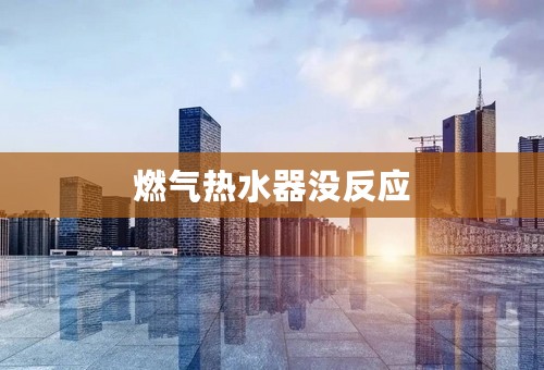 燃气热水器没反应