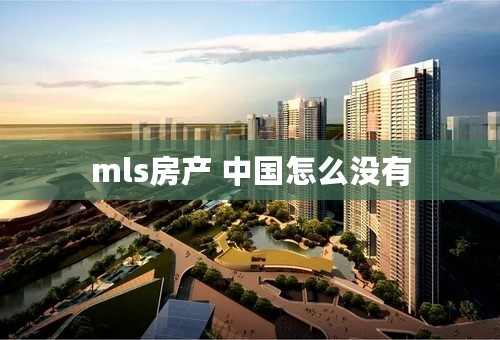 mls房产 中国怎么没有