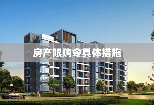 房产限购令具体措施