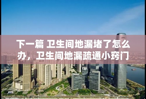 下一篇 卫生间地漏堵了怎么办，卫生间地漏疏通小窍门