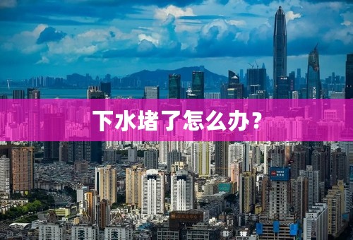 下水堵了怎么办？