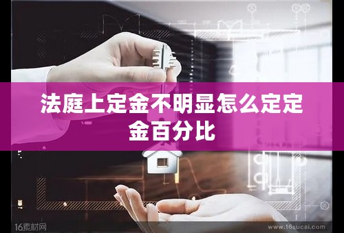 法庭上定金不明显怎么定定金百分比