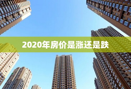 2020年房价是涨还是跌