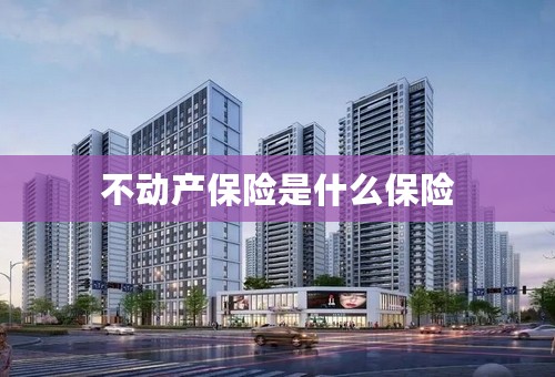 不动产保险是什么保险