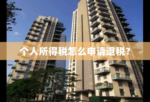 个人所得税怎么申请退税？