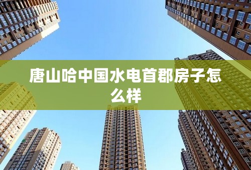 唐山哈中国水电首郡房子怎么样