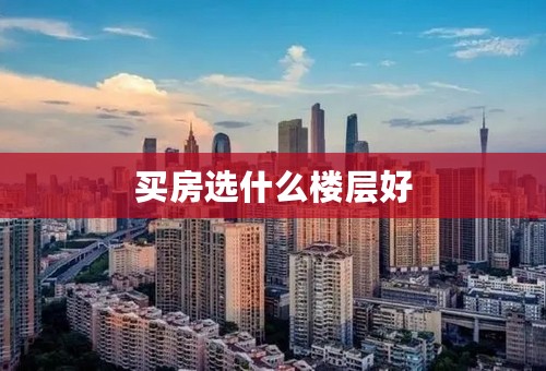 买房选什么楼层好