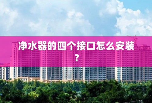 净水器的四个接口怎么安装？