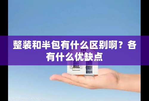 整装和半包有什么区别啊？各有什么优缺点