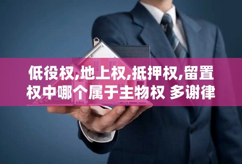 低役权,地上权,抵押权,留置权中哪个属于主物权 多谢律师