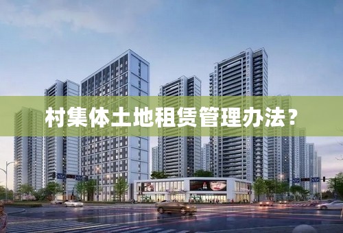 村集体土地租赁管理办法？