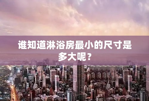 谁知道淋浴房最小的尺寸是多大呢？