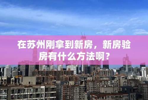 在苏州刚拿到新房，新房验房有什么方法啊？