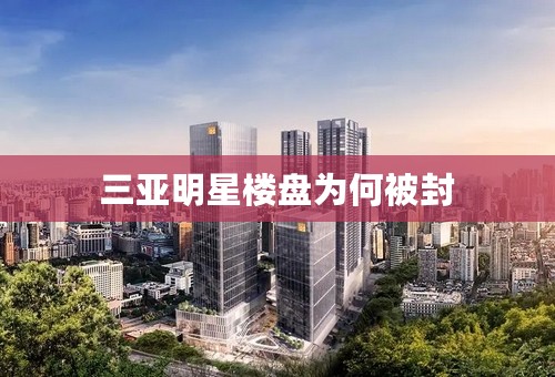 三亚明星楼盘为何被封