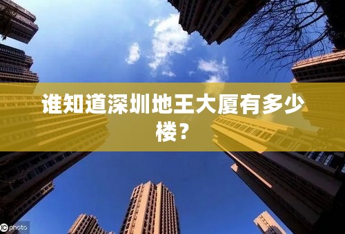 谁知道深圳地王大厦有多少楼？