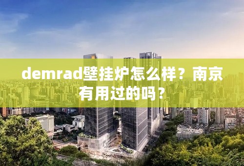 demrad壁挂炉怎么样？南京有用过的吗？