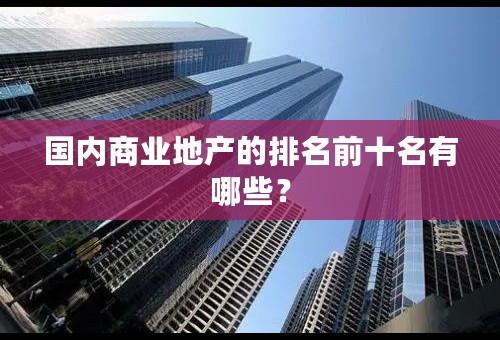国内商业地产的排名前十名有哪些？