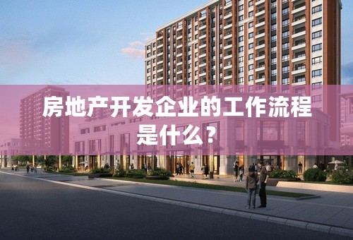 房地产开发企业的工作流程是什么？
