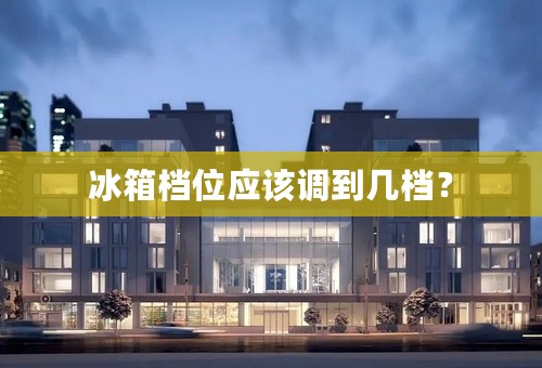 冰箱档位应该调到几档？