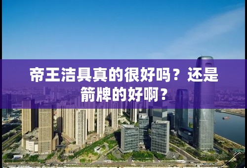 帝王洁具真的很好吗？还是箭牌的好啊？