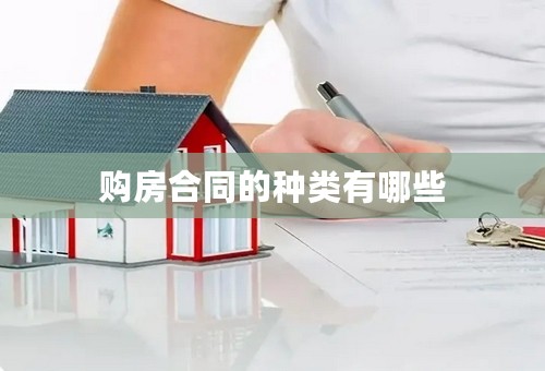 购房合同的种类有哪些