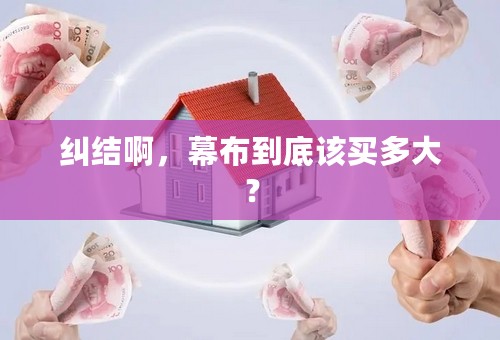 纠结啊，幕布到底该买多大？
