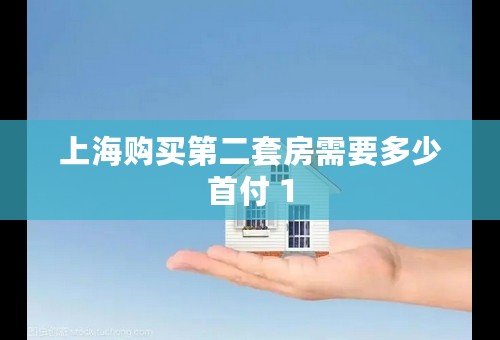 上海购买第二套房需要多少首付 1