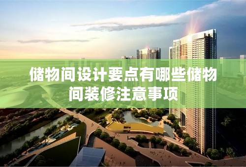 储物间设计要点有哪些储物间装修注意事项