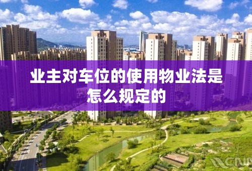 业主对车位的使用物业法是怎么规定的