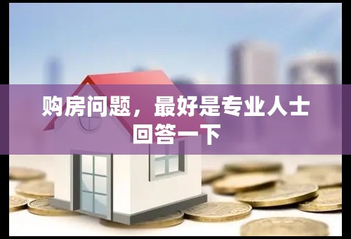 购房问题，最好是专业人士回答一下