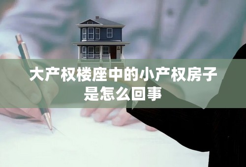 大产权楼座中的小产权房子是怎么回事