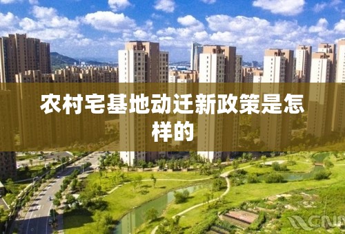 农村宅基地动迁新政策是怎样的