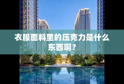 衣服面料里的压克力是什么东西啊？