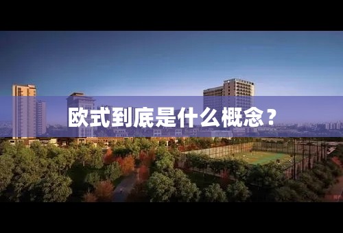 欧式到底是什么概念？