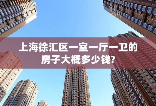 上海徐汇区一室一厅一卫的房子大概多少钱?