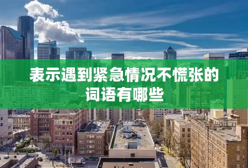表示遇到紧急情况不慌张的词语有哪些