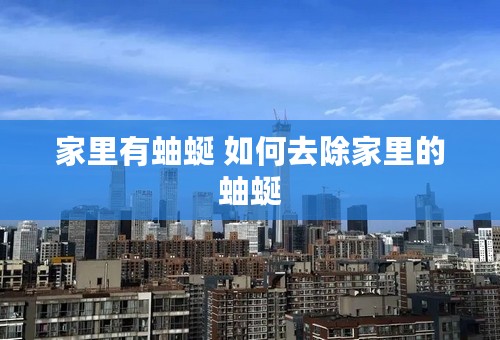 家里有蚰蜒 如何去除家里的蚰蜒