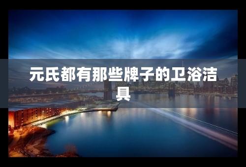 元氏都有那些牌子的卫浴洁具