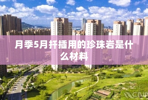 月季5月扦插用的珍珠岩是什么材料