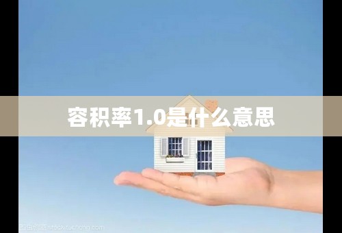 容积率1.0是什么意思